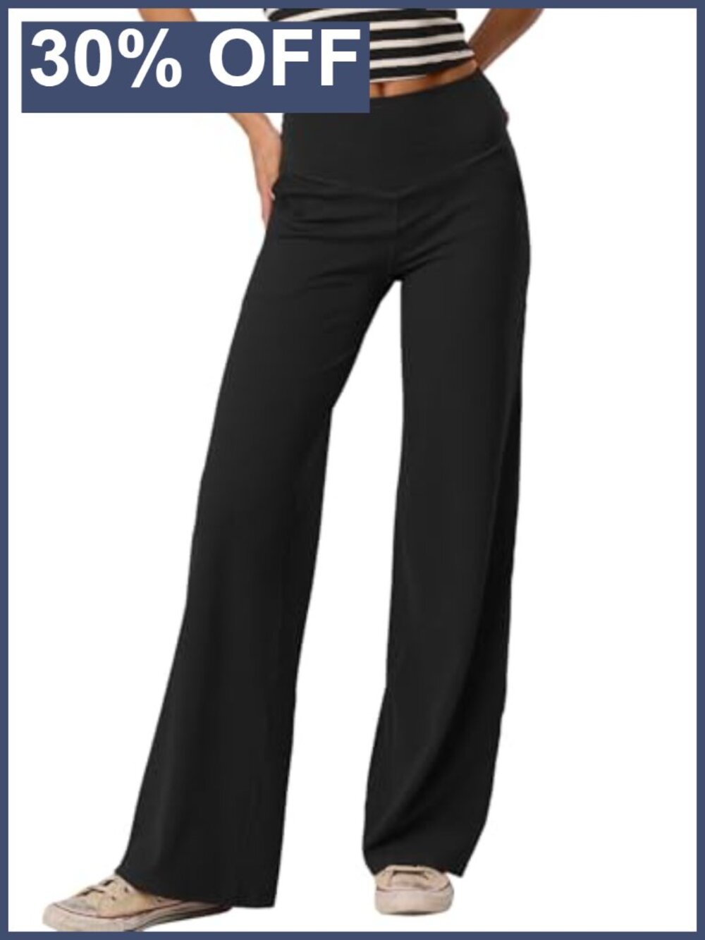 Wide Leg Yoga Pants High Waisted with Pockets Stretchy Moisture Wicking